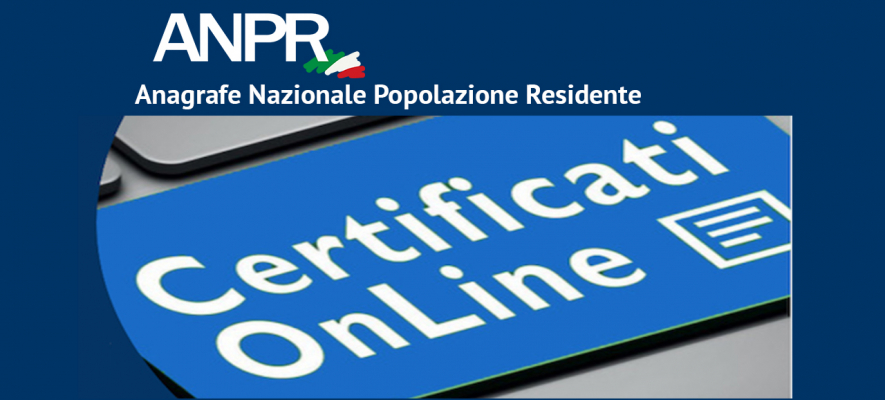 Certificati anagrafici online
