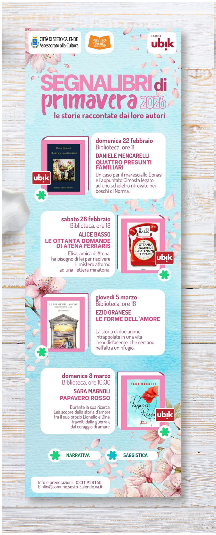 Segnalibri di primavera 2026a