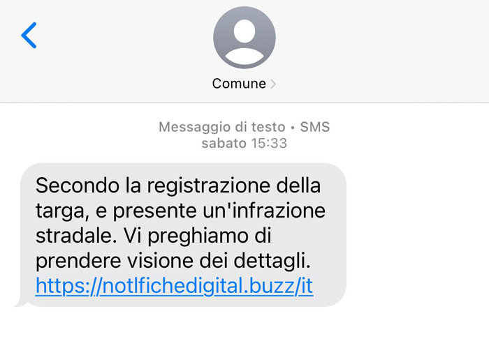 sms truffa